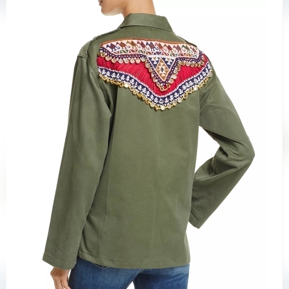 Tricia Fix Beaded Military Upcycled Jacket